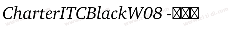 CharterITCBlackW08 字体转换
